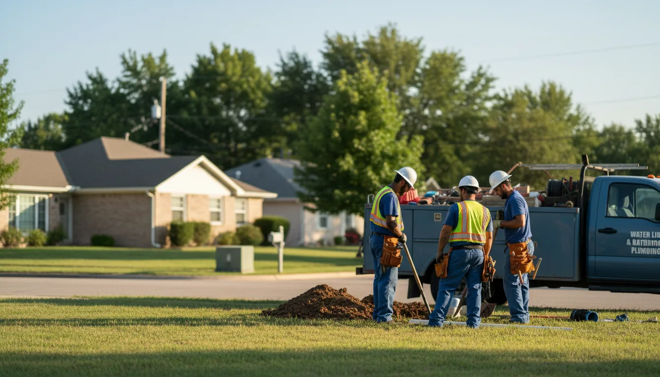 Residential water line and bathroom plumbing service in Baldwin, GA